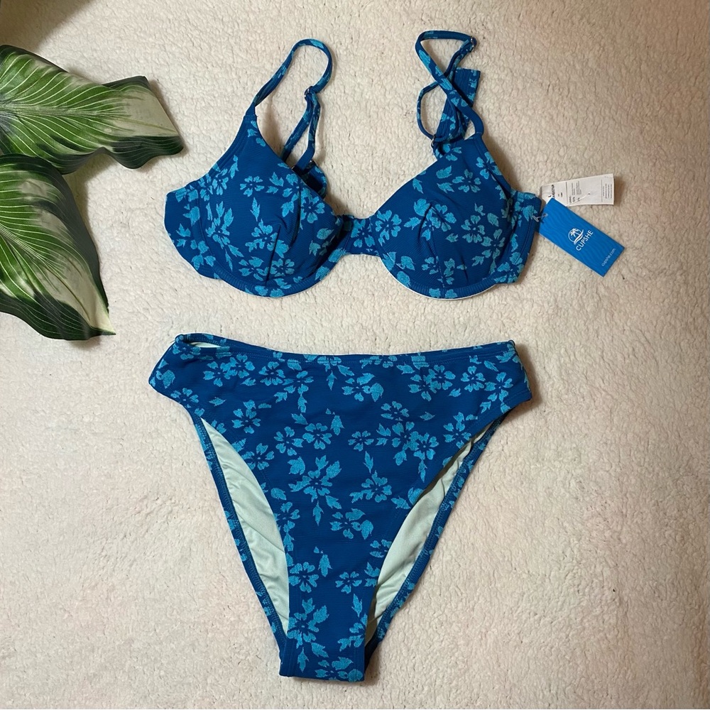Cupshe Moroccan Blue Bikini Set